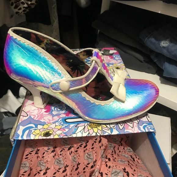 Irregular Choice Shoes - Irregular choice iridescent kitten heel